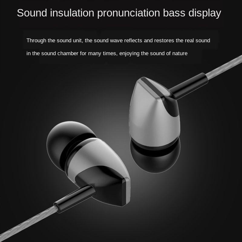 S22 Wired Headphone Ergonomic Anti-winding TPE Mega Bass In-ear Earphone For Music_voghion.com