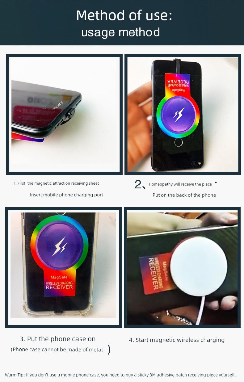 Ricevitore elettrico a ventosa magnetica da 10 W, 2 A, caricabatterie wireless universale per auto, compatibile con Oppo_voghion.com