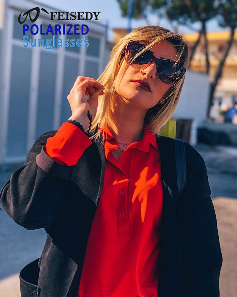 FEISEDY Polarisierte Vintage-Sonnenbrille American Square Jackie O Cat Eye Sonnenbrille B2451_voghion.com