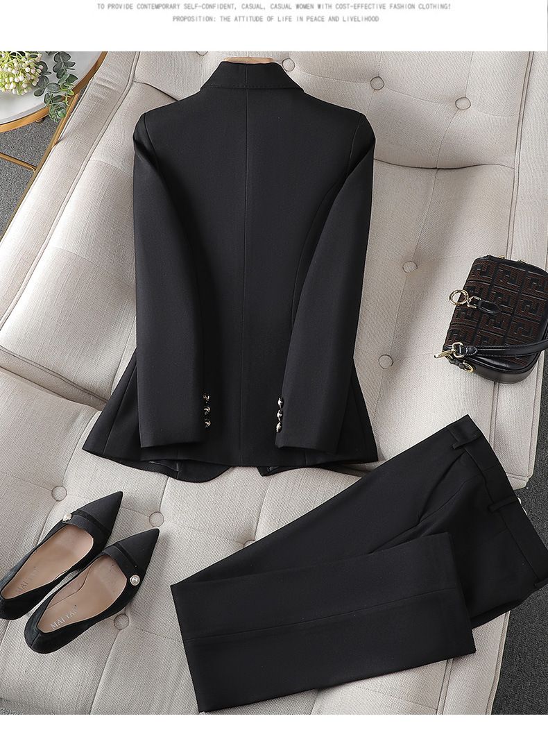 Women's Clothing Orange suit small high end professional temperament goddess suit formal wear_voghion.com