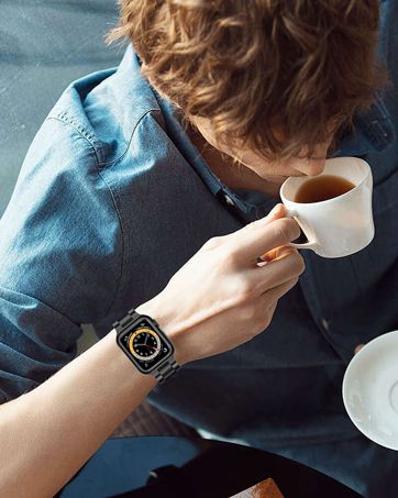 Cinturino sottile in metallo compatibile con Apple Watch da 49 mm, 46 mm, 45 mm, 44 mm, 42 mm, 41, 40, 38 mm, cinturino a catena in acciaio inossidabile Dr._voghion.com