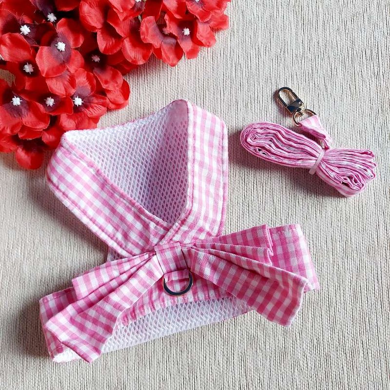 Adjustable And Leash Set, Mesh Harness For Puppies, Small Dog Clothes, Chihuahua Vest, Pet Clothes With D-Ring By PawParty Store_voghion.com