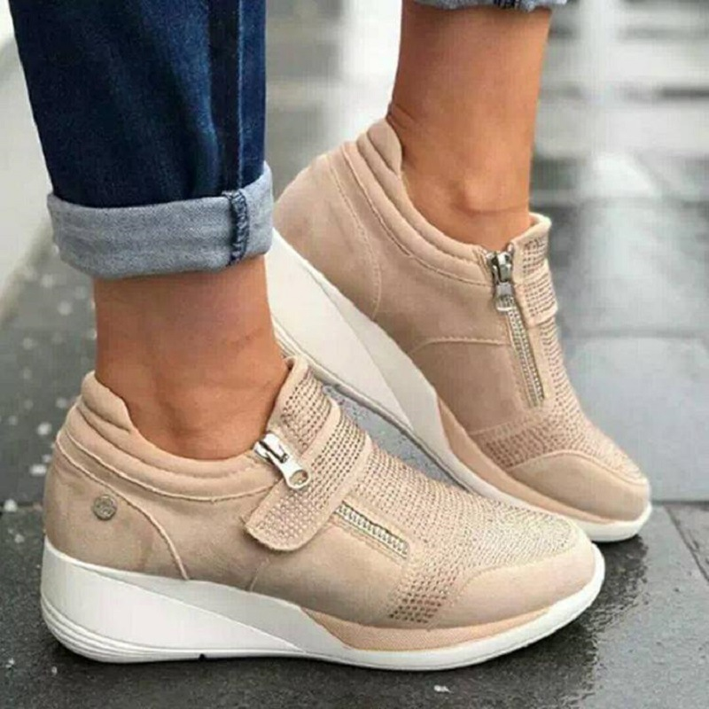 Summer Nei Moud Casual Déck Sohle Grouss Dameschong Klettverschluss_voghion.com