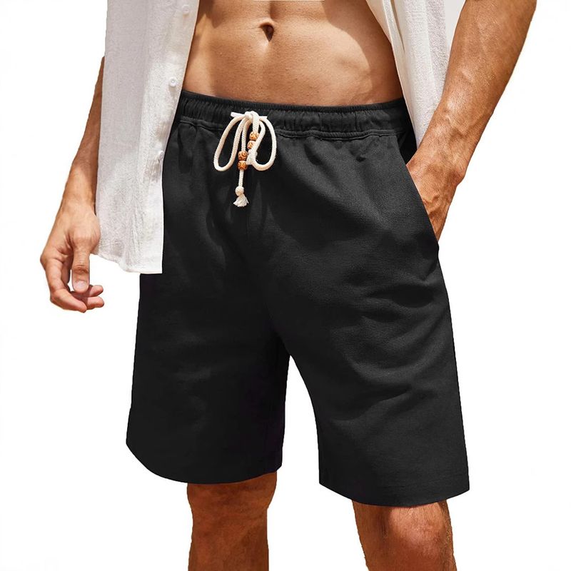Unschlagbare Qualität 2025 Herren Baumwolle Schnürung Große Tasche Casual Shorts_voghion.com