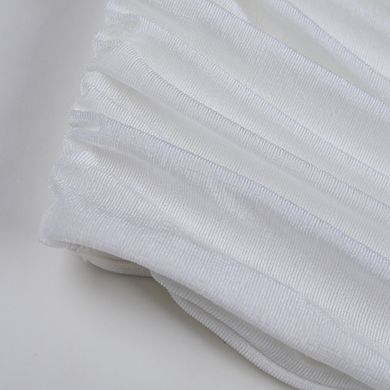 Corsetto monospalla plissettato sottile tinta unita da donna, sensibilità alla moda_voghion.com