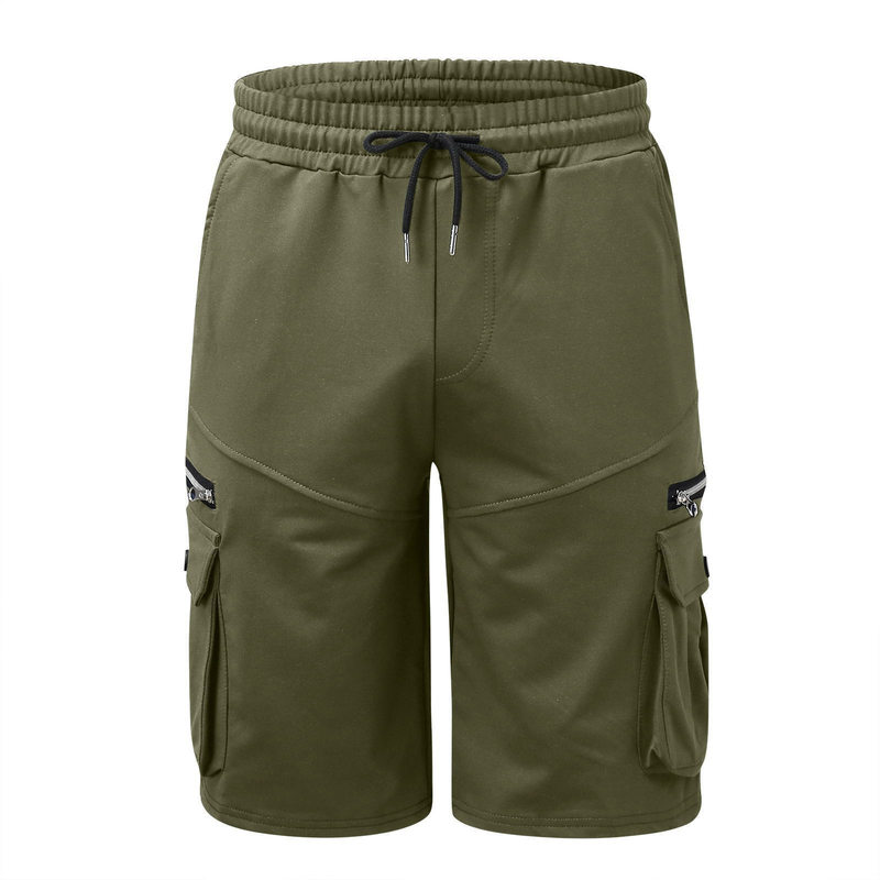 2024 Summer New Workwear Shorts, Pure Cotton Loose Size 5/4 Pants, Men's Multi Bag Casual Pants_voghion.com
