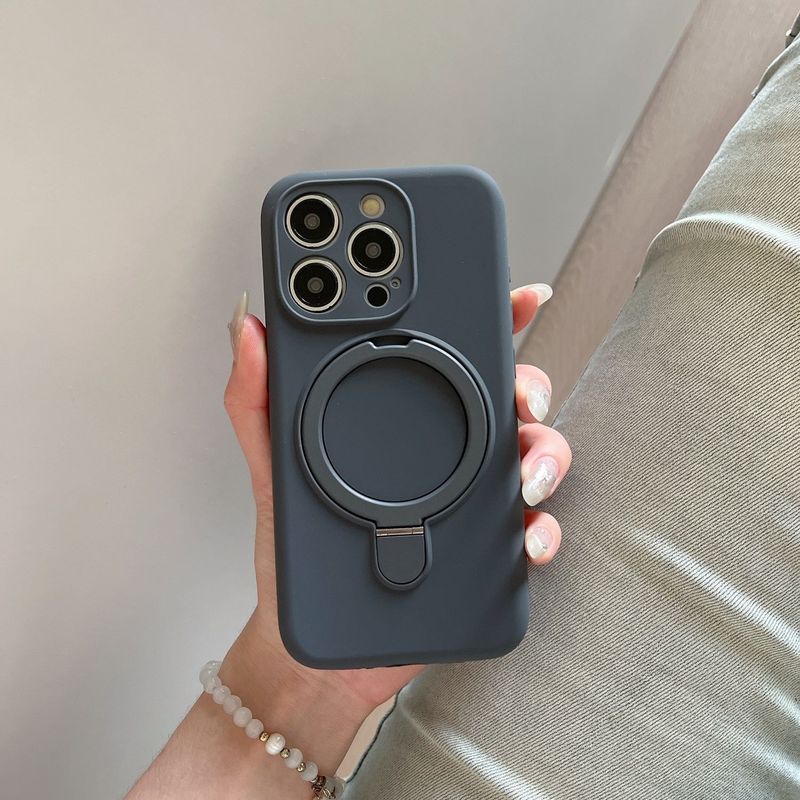 Compatibile con 16 custodie per telefono con supporto magnetico antiurto per iPhone 15 Pro Max in silicone liquido 14 Simple 13_voghion.com