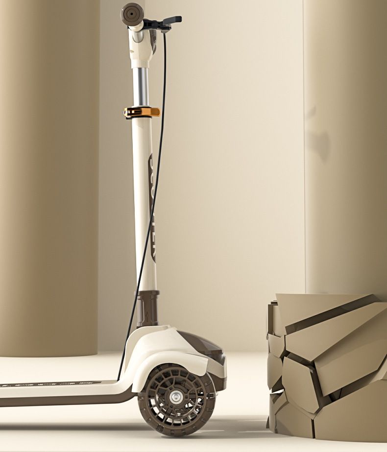 Büyük Çocuklar İçin Scooter Yanıp Sönebilir, Ergen Tek Bacaklı Scooter Üç Tekerlekli Çocuk Katlanabilir Oyuncak Araba_voghion.com