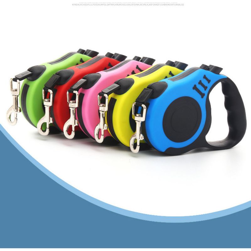 Pet Supplies Automatic Retractable Bone Print Walking Leash Chain Dog Rope_voghion.com