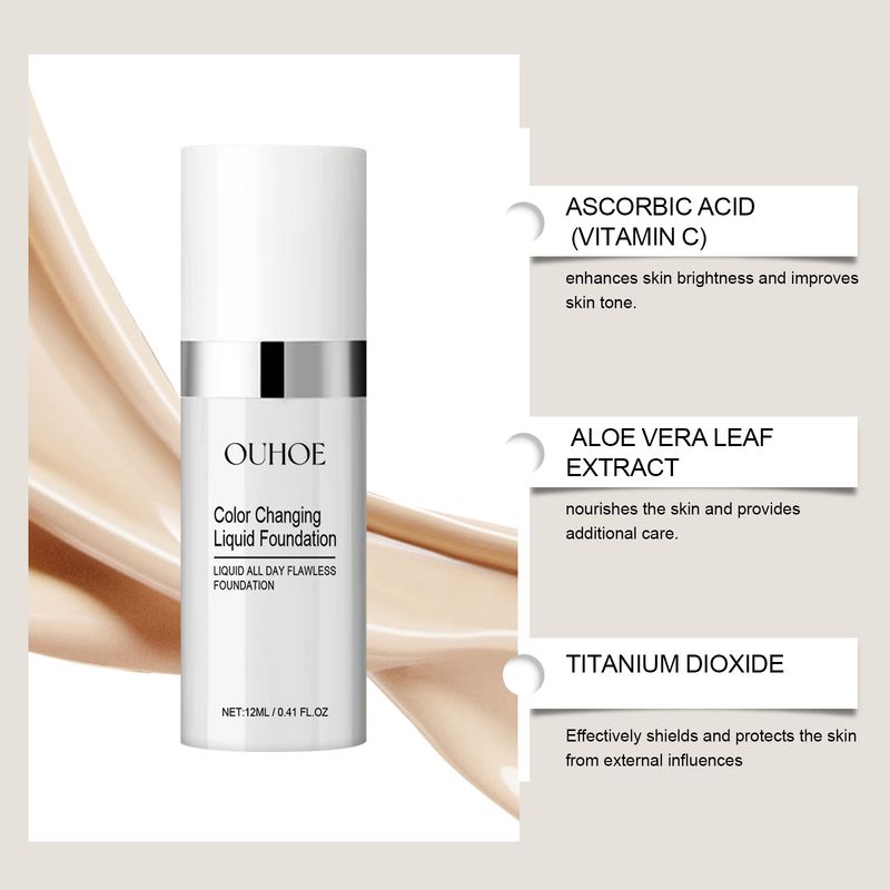 warm Brightens, Convenient Natural, Concealer, Light Thin, The Skin Color Is Clean, Transparent And Moist Liquid_voghion.com