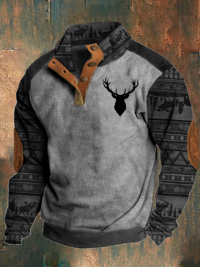 Felpa con cappuccio 3D da uomo con cappuccio polo da uomo con colletto alla coreana da cowboy occidentale stampato a caldo in digitale con fibbia_voghion.com