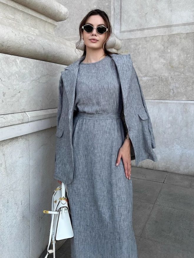 Dameskleding Lente en herfst Temperament High End Taille Mouwloze jurk Koude stijl Klein pak_voghion.com