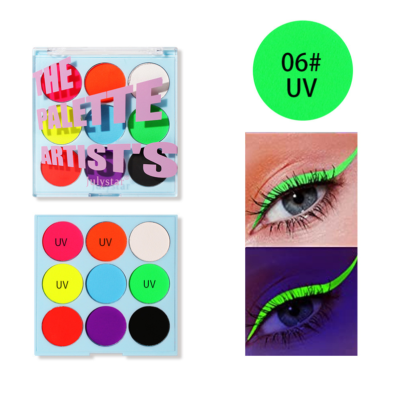 Ombretto e eyeliner combinati, trucco scenico, eyeliner UV colorato idrosolubile, eyeliner luminoso, crema per body painting ad asciugatura rapida e anti-sbavature._voghion.com