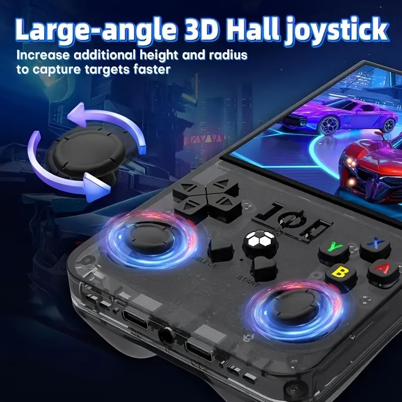 Tragbare Handheld-Spielekonsole, Retro-Spielekonsole, 4,0-Zoll-High-Definition-Bildschirm, professioneller Chip, hohe Kompatibilität, Familien- und Reisespaß_voghion.com