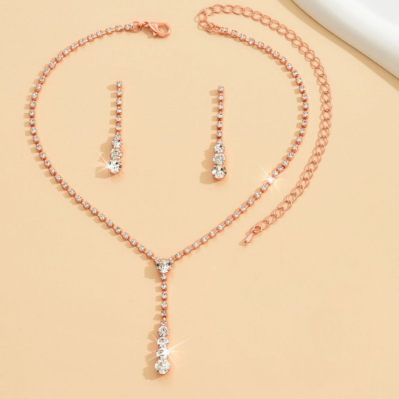 Factory Direct Fashion Wedding Wedding Photography Accessories Earrings Necklace Bracelet Set Combination Multiple Choices_voghion.com