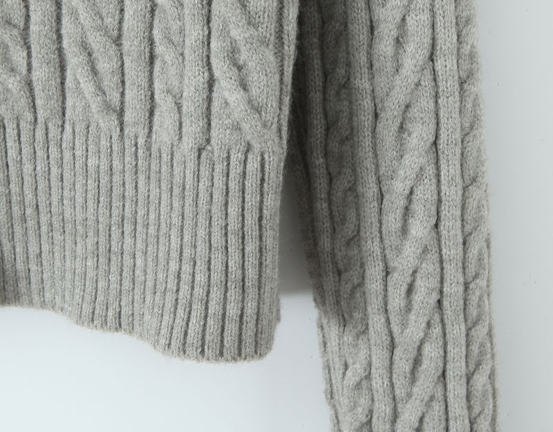 Autumn Knit Set - Slim Fit Single-Breasted Cable Cardigan + High-Waisted Pleated A-Line Skirt (S/M, 2 Color Combos)_voghion.com