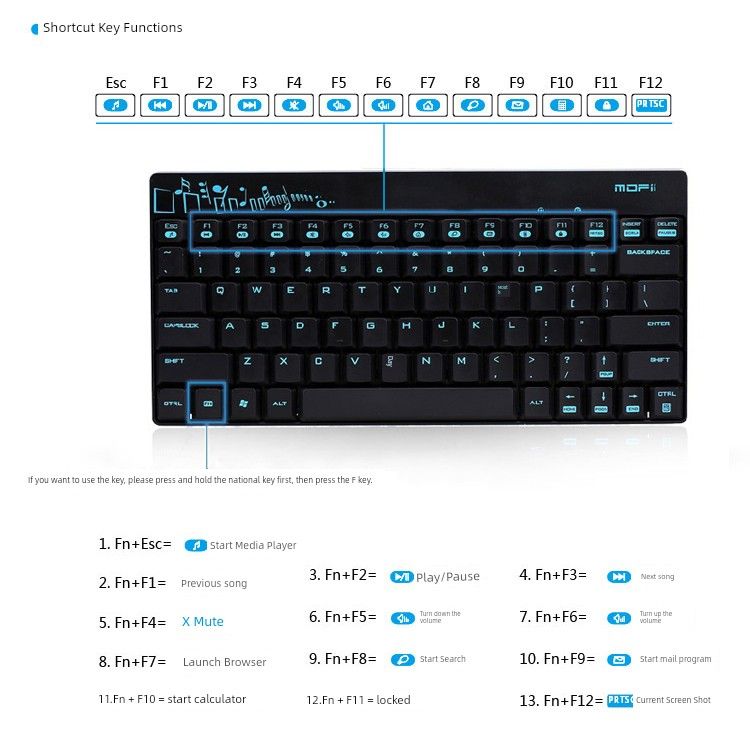 Originele Mofii Mini Set 2.4G Draadloze USB Computer-TV Android Lichtgewicht Muis Toetsenbord_voghion.com