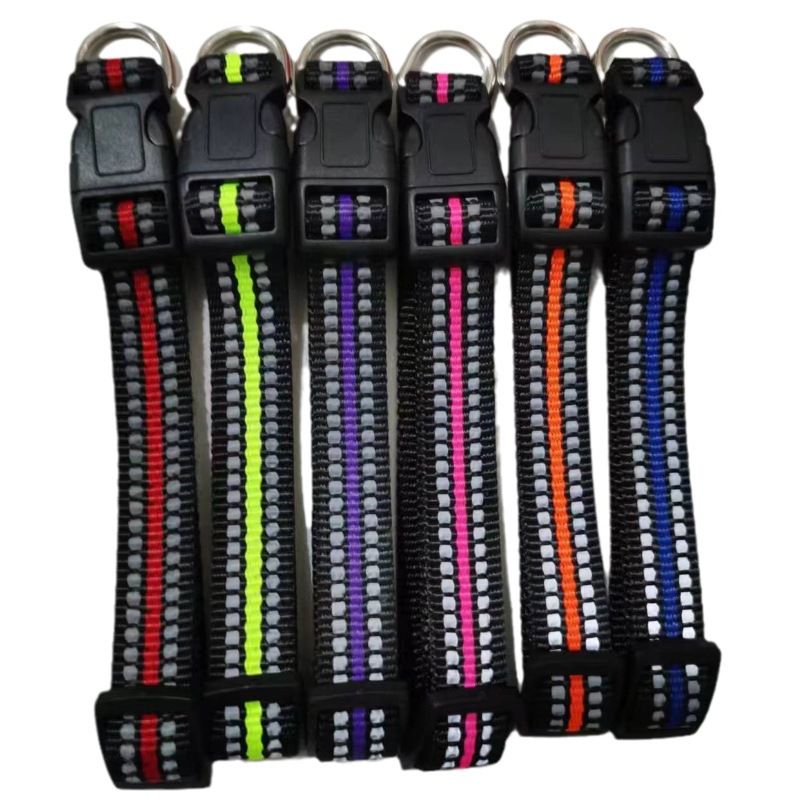 Op voorraad Groothandel Kat Nylon Reflecterende Huisdier Hondenhalsband Optionele Bel_voghion.com