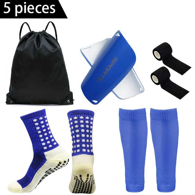 Professional Sports Training Set Non Slip Football Socks Shin Guards Calf Bandage Socks Drawstring Sports Backpack_voghion.com