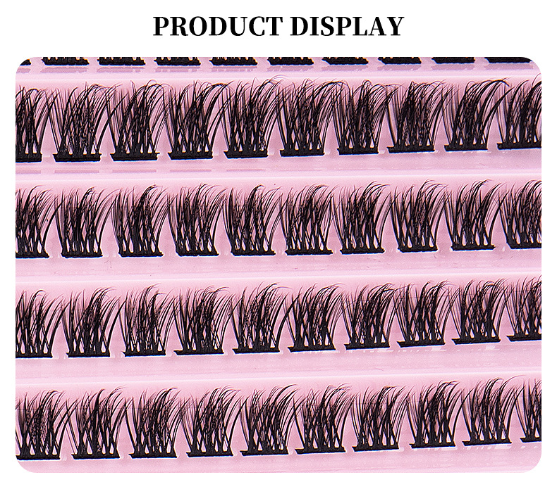 Lash extension set Sectional Fleece Glue Tweezers Set Natural Thick False Eyelashes C-curl Single eyelash cluster_voghion.com