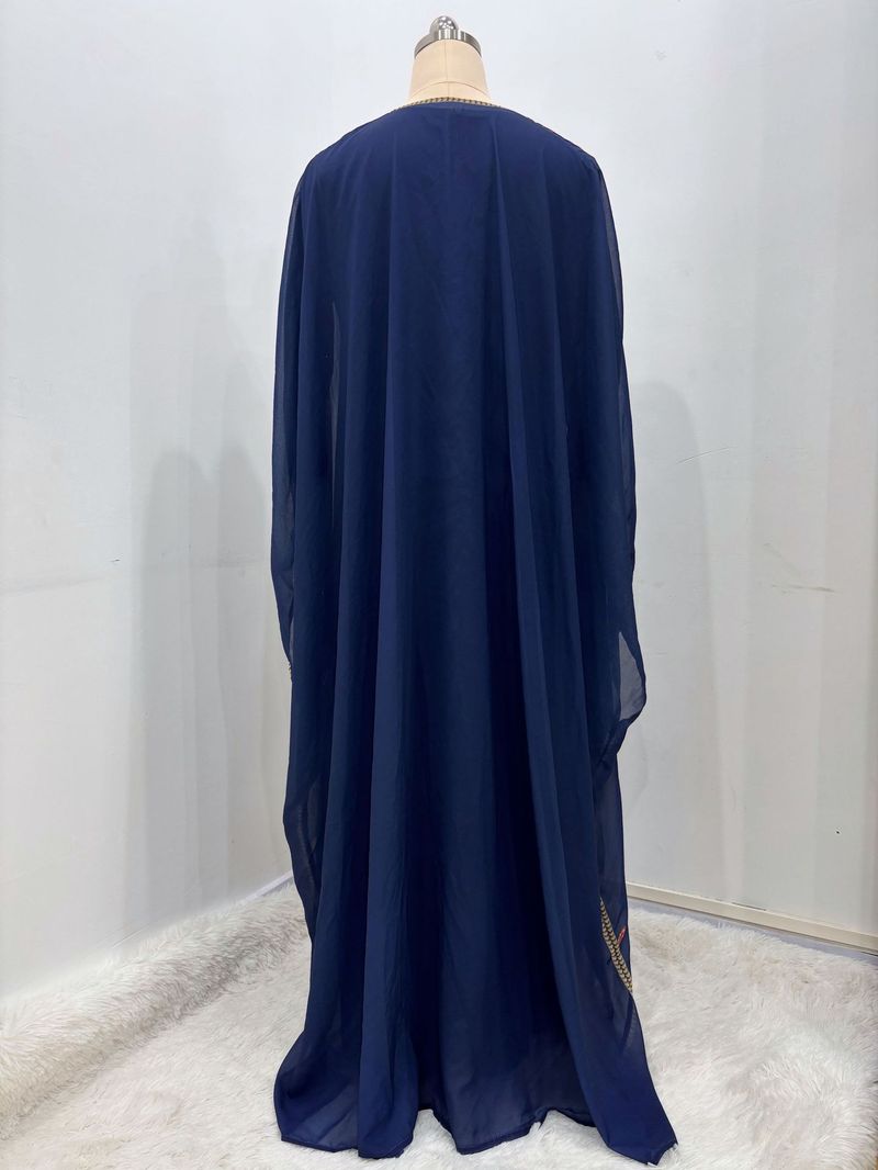 Women's Clothing Muslim Print Dress Jalabiya Style Two Piece Long Skirt_voghion.com