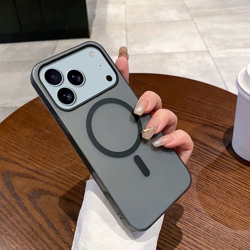 Caricabatterie wireless magnetico Premium Ice Mist per iPhone Pro Max con foro grande, anti-ingiallimento, Apple 17, ultrasottile, copertura completa_voghion.com