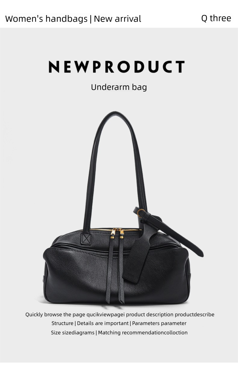 Bolso bandolera B-Bowling de piel auténtica New Rodeo Boston de gran capacidad para mujer_voghion.com