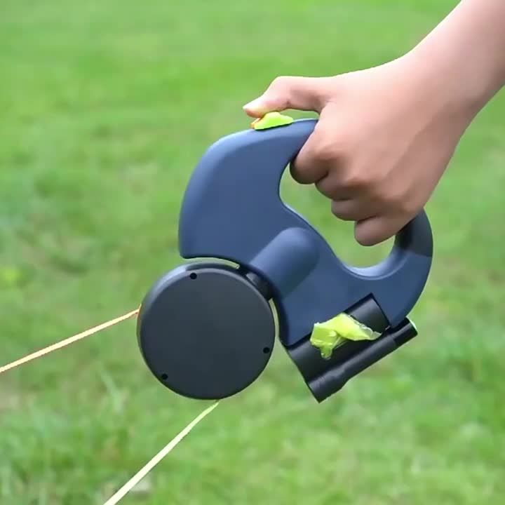 Automatic Double-Sided Dog Leash 3m With LED Flashlight, Waste Bag, Retractable Box, 360 Degrees, Double Traction Rope, By PawParty Store_voghion.com
