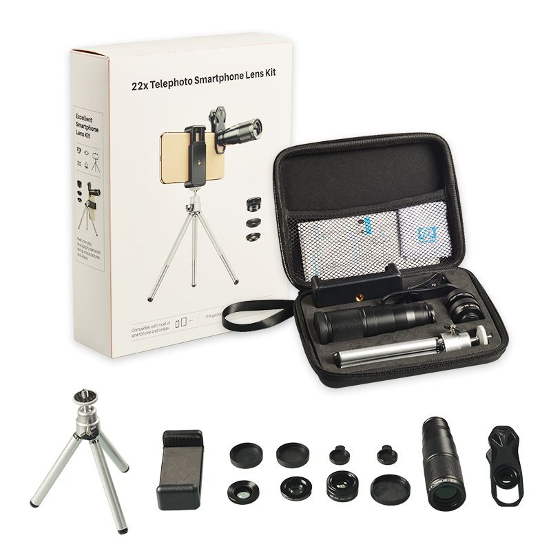 Dodatki za mobilne telefone Kovinski 22x Telefoto Fisheye Širokokotni Makro Starlight Polarizacija Univerzalna zunanja leča za mobilni telefon_voghion.com