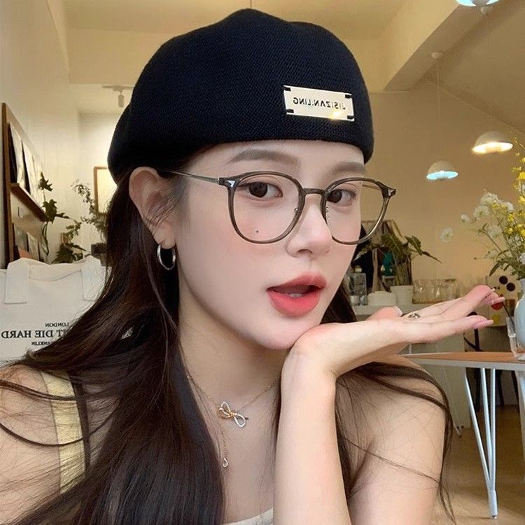 Berretto nero in stile coreano per donna, primavera ed estate, tessuto traspirante, reversibile, berretto sottile in avanti, testa grande_voghion.com