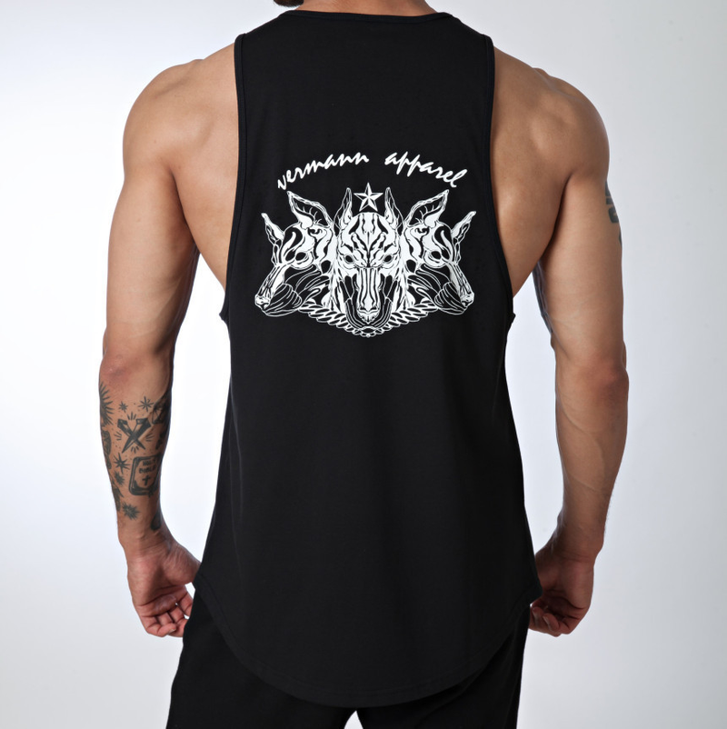 Muscle Fitness Summer Brother Nya män utomhus löpning Fritid Sport Basket ärmlös Racerback_voghion.com