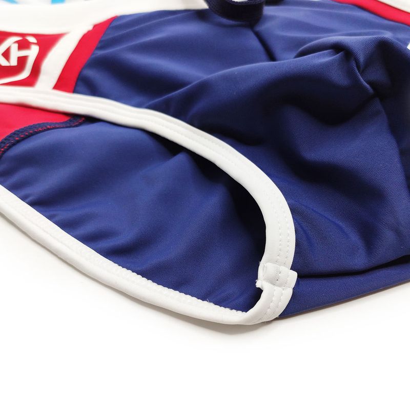 UXH Summer Sexy Block Men's Swim Trunks Fashion Contrast Color Swimsuit Bikini Beach Triangle Shorts Men_voghion.com