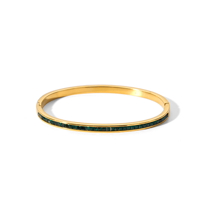 Instagram Wind Titanium Hexagram Stjernespænde Forgyldt Zircon Armbånd i rustfrit stål_voghion.com