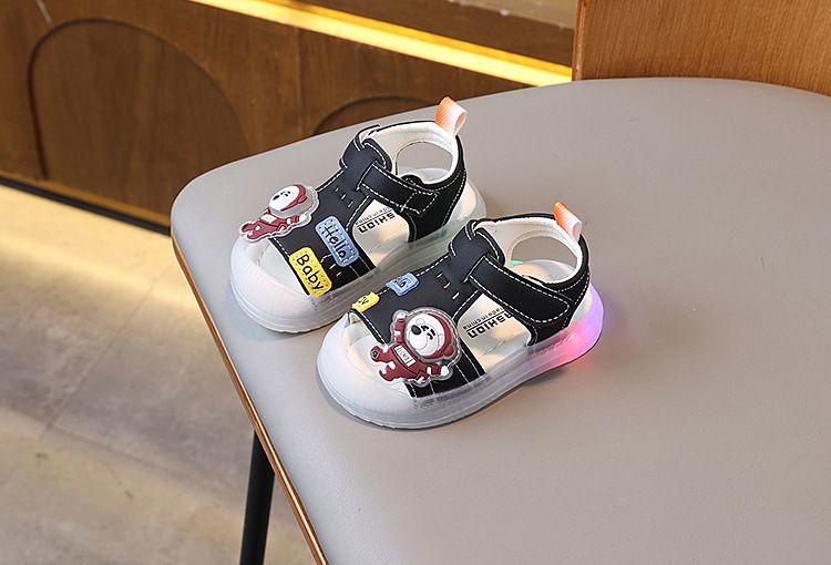 Light Up Yaz Bebek Erkek Ayakkabıları Erkek Kapalı Burunlu Sandalet Plaj Yumuşak Tabanlı Bebek Yürümeye Başlayan Çocuk Ayakkabıları 0 1 Bir Yaş 3 Kız_voghion.com