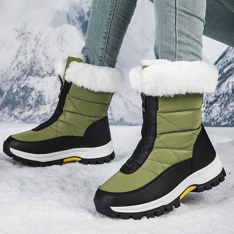 Stivali da neve invernali da donna, impermeabili, in pelle scamosciata, caldi e morbidi, in gomma antiscivolo, scarpe da sci e trekking, eleganti, essenziali, scarpe casual invernali_voghion.com