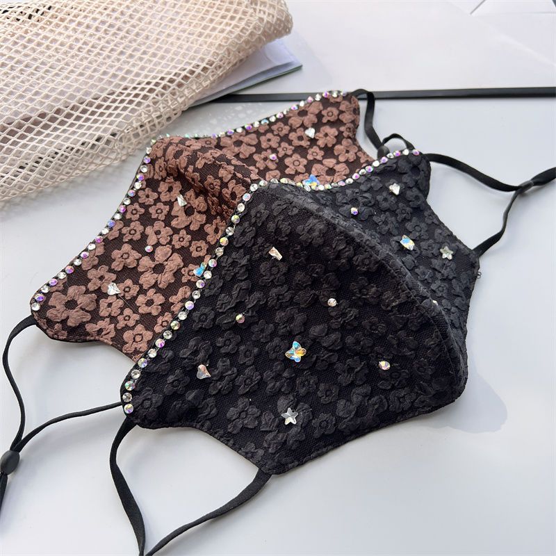 Maschera a forma di fiore tridimensionale da donna, in caldo cotone ispessito, nuova, lavata e aggiustata_voghion.com