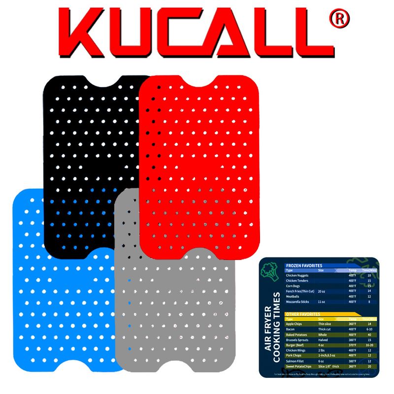 Wohnmöbel Anwendbar auf NINJA Air Fryer Zubehör Air Fryer Silikonmatte Doppelkorb Rechteckiger Liner Set Ofen_voghion.com