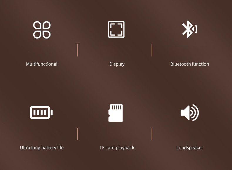 Mini altoparlante Bluetooth tascabile Sart Touch Screen Soundbar Box Lettore musicale MP3 wireless Supporta scheda TF Sveglia_voghion.com