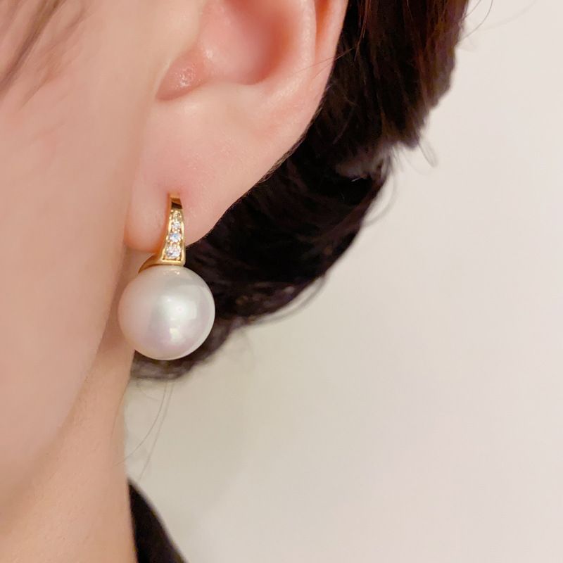 Design Sense Orecchini con tacco alto in zircone micro intarsiato, ganci in perle, orecchini dal temperamento alla moda, pendenti versatili e delicati_voghion.com