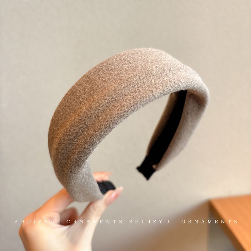 Stirnband mit breiter Krempe und hoher Krone für Herbst und Winter für Damen, modisches High-End-Haarband, Gesichtswaschen zum Abnehmen des Gesichts_voghion.com
