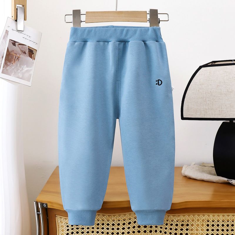 Mother & Kids Outer Wear Pants Unisex Kids' Cotton Casual Pants - Soft & Comfortable Elastic Waist Trousers For Boys & Girls (80-120cm, 5 Colors)_voghion.com