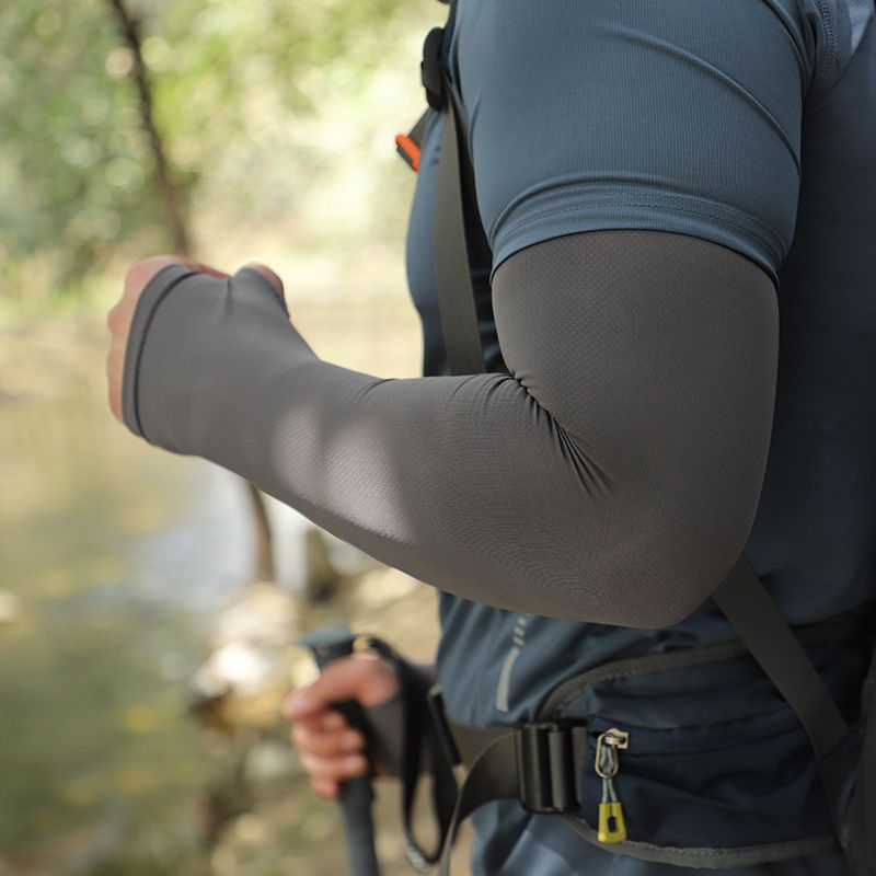 Men's Cooling Sun Mask Set - UPF 50+ Full Face Cover With Neck Protection & Arm Sleeves, Lightweight & Breathable For Cycling_voghion.com