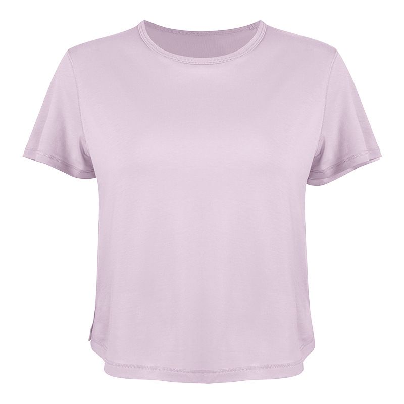 2025s 2025 Spring/Summer New PIMA Cotton Women's Sleeve T-shirt Sportswear Short Loose Yoga Dress_voghion.com