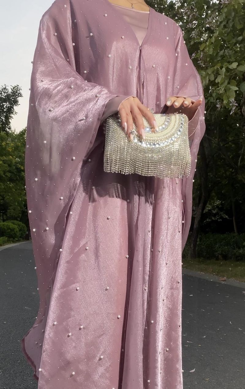 Naiste rõivad Moslemi rõivad Abaya Lihtne Pearl Tähistaeva välisseelik Elegantne kleidirüü_voghion.com