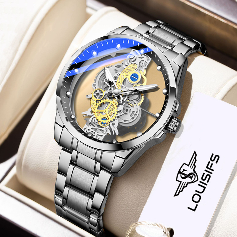 Nuovo orologio da uomo trasparente cavo non completamente automatico impermeabile luminoso nuovo_voghion.com