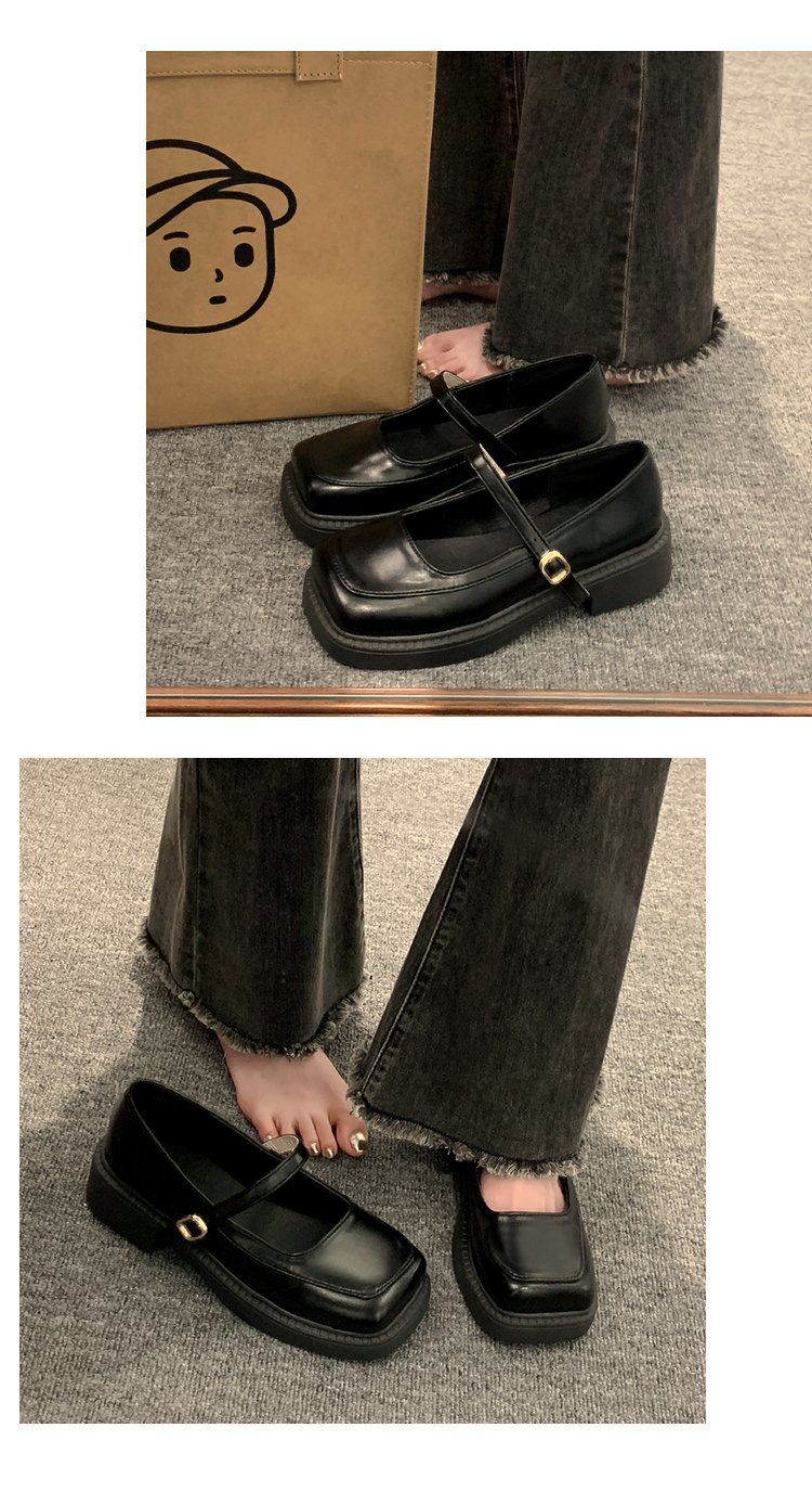 Explosions Soft-soled Mary Jane Small Leather Shoes Women's New Style Loafers Flat College Style Single-layer Shoes All-match_voghion.com