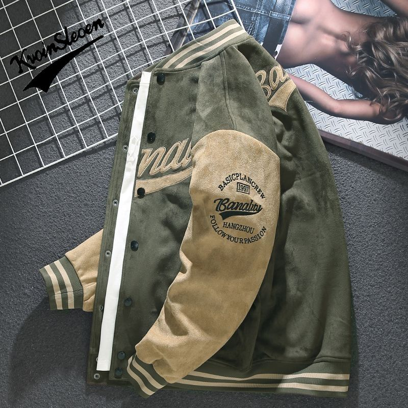 Neue Baseball Jersey Wildleder Mantel Lose Plus Größe Pilot Mantel Jacke Verdickte Herbst und Winter männer_voghion.com
