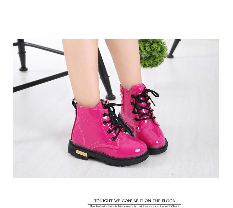 2024 neue Winter Kinder Schuhe PU Leder Wasserdicht Plüsch Kinder Schnee Marke Mädchen Jungen Casual Stiefel Mode Turnschuhe_voghion.com