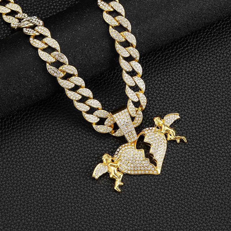15mm kubanische Kette Engel Liebe Straße Hip Hop Stil personalisierte Mode Anhänger_voghion.com