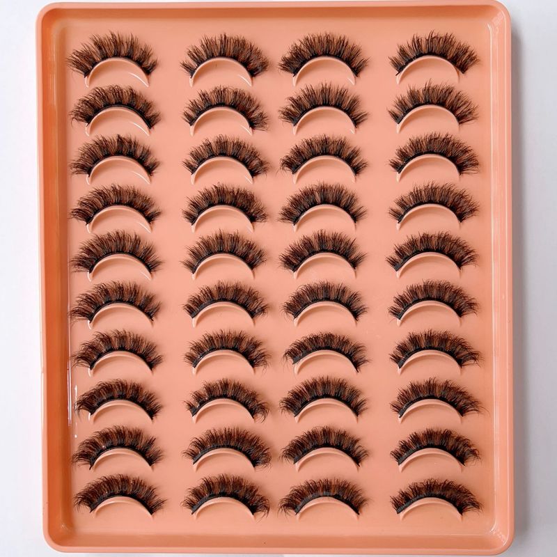 Wimpern-Set, 20 Paar gemischte 6D-Nerz-Falsche Wimpern, natürliche Curling-Wimpern, dicke Wimpern_voghion.com